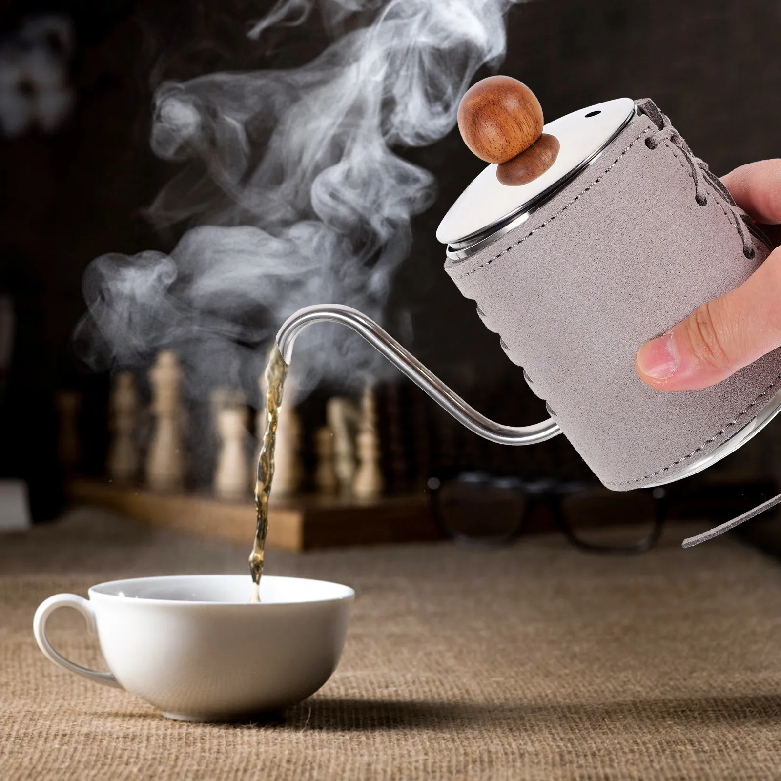 

300Ml Stainless Steel Coffee Pot Smooth Pouring Narrow Neck Handheld Design for Cafe and Household Coffee Kettle