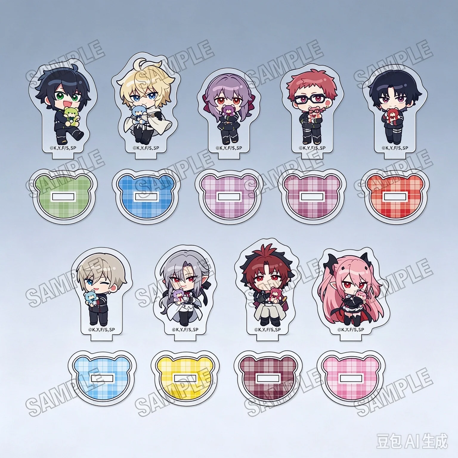 Classic 10cm Anime Seraph Of The End Acrylic Stand Modlel Desktop Decoration Game Collectible Ornament Gift For Fans Keychain