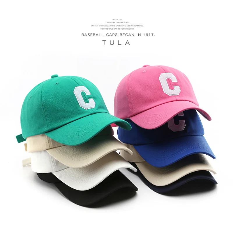 New Fashion Baseball Cap for Women and Men Cotton Soft Top Hats Embroidery Letter C Summer Sun Caps Casual Snapback Hat Unisex