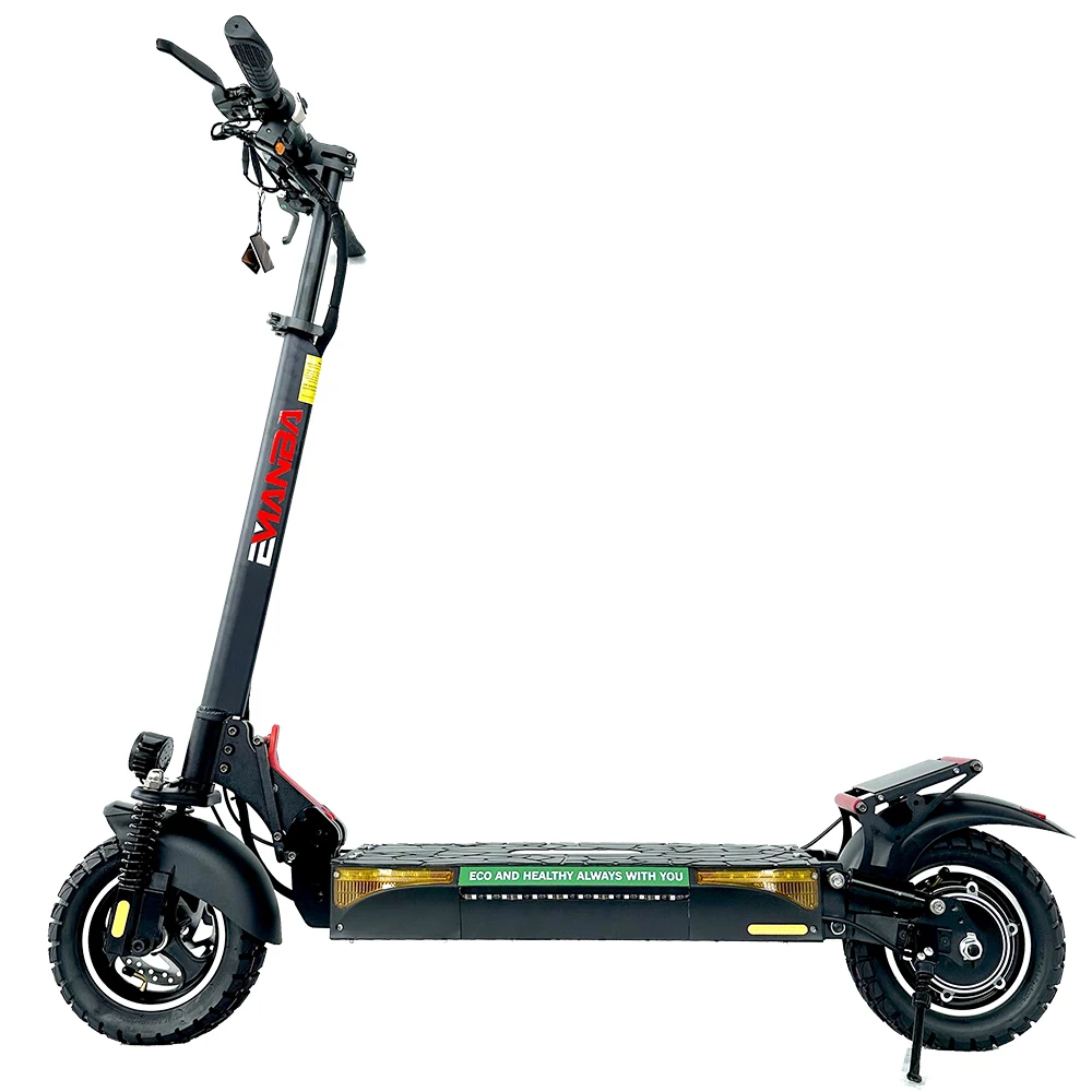 

EMANBA 48v 10 Inch Off-Road Electric Scooter Foldable 2-Wheel 13Ah Scooter With 4 Shock Absorb For EU UK