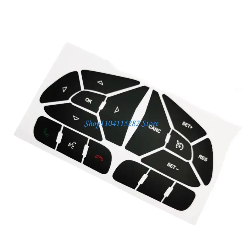 Car Flexible PVC Steering Control Decals For Worn Buttons Easy Application
