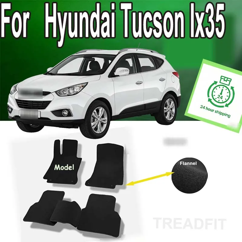 

Нейлоновые замшевые автомобильные коврики для Hyundai Tucson Ix35 LM 2010~2015, накладки на пол, аксессуары для интерьера