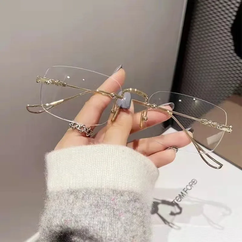 

Anti Radiation Glasses for Women Men Rimless Eyeglass Computer Eyewear Frameless Anti Blue Light Eyeglasses