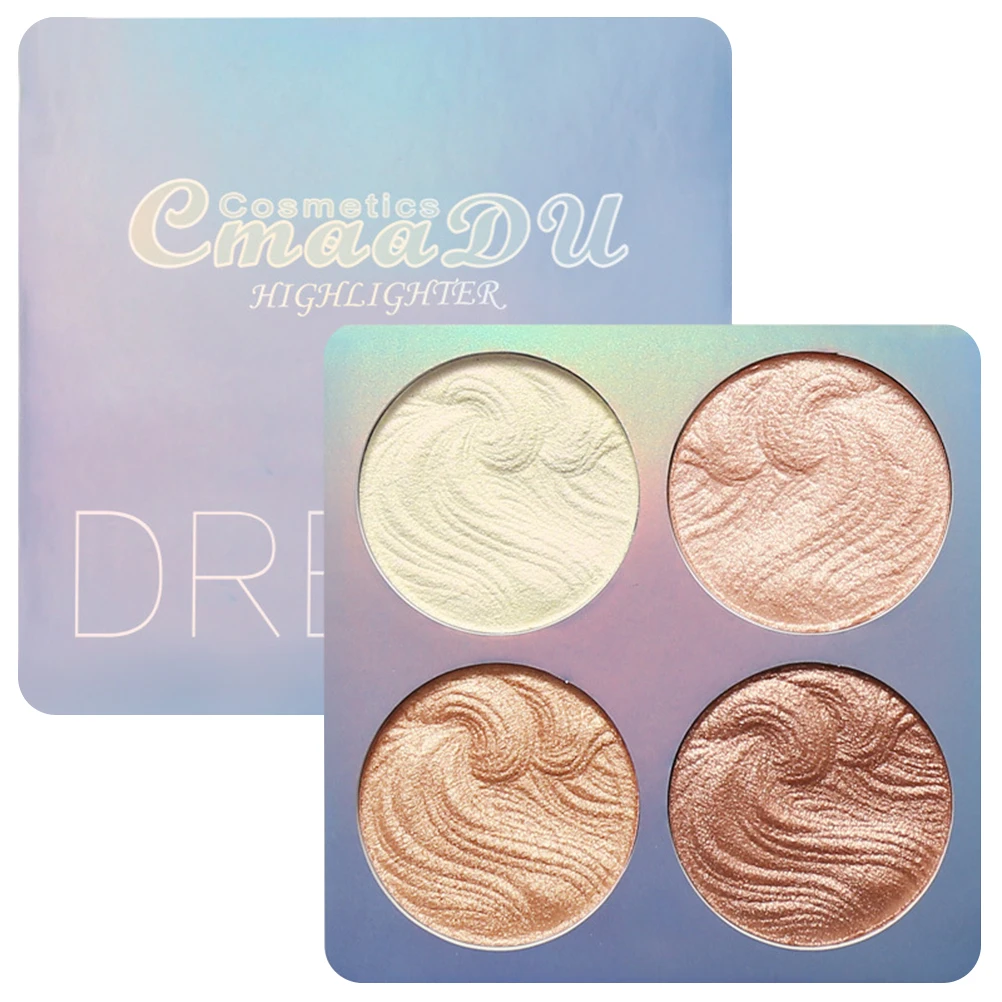 Hoogtepuntpalet 3D Body Glitter Highlighter Poeder Professionele make-up Gezicht en lichaam Fleuren Cosmetica Hoogtepuntcontour 1pcs