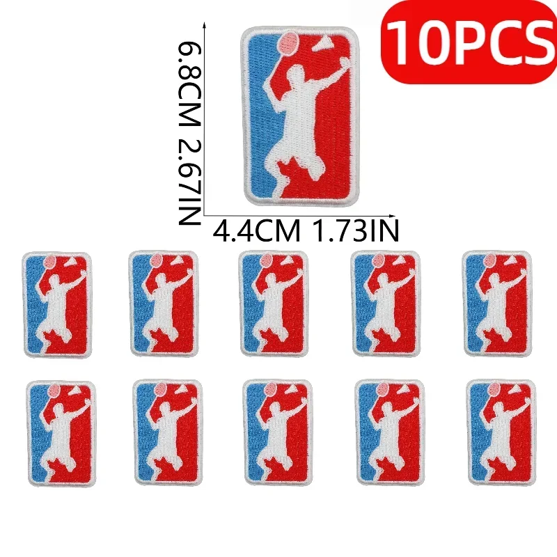 10/12PCS Lots/set of Badminton Theme Embroidery Cloth Patches Cat Badminton Sewing Patch DIY Decorative Ironing Bag/hat/cloth
