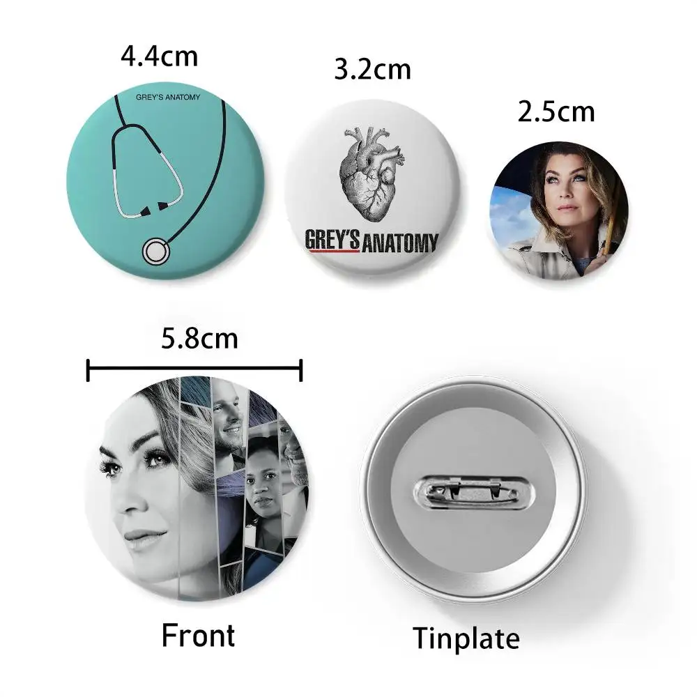 G-Greys تشريح تلفزيوني شارات مستديرة رائعة شارة دبابيس دبابيس الإبداعية للملابس قبعة ظهره هدية اكسسوارات #6