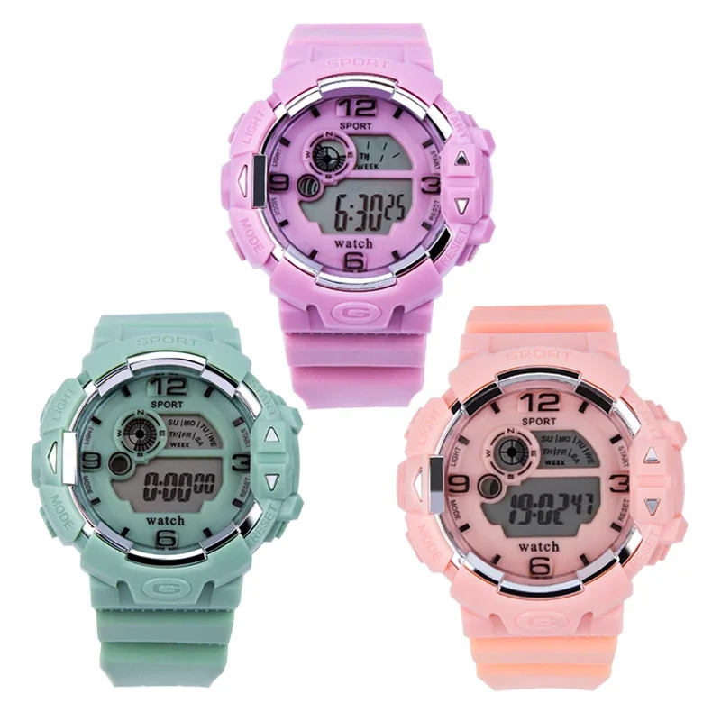 นาฬิกาควอตซ์สำหรับผู้หญิงแฟชั่นกันน้ำอินเทรนด์ผู้ชายผู้หญิง Jam Tangan Digital แบรนด์ชั้นนำทองคำสีกุหลาบของขวัญของคนรักนาฬิกาควอทซ์กลางแจ้ง