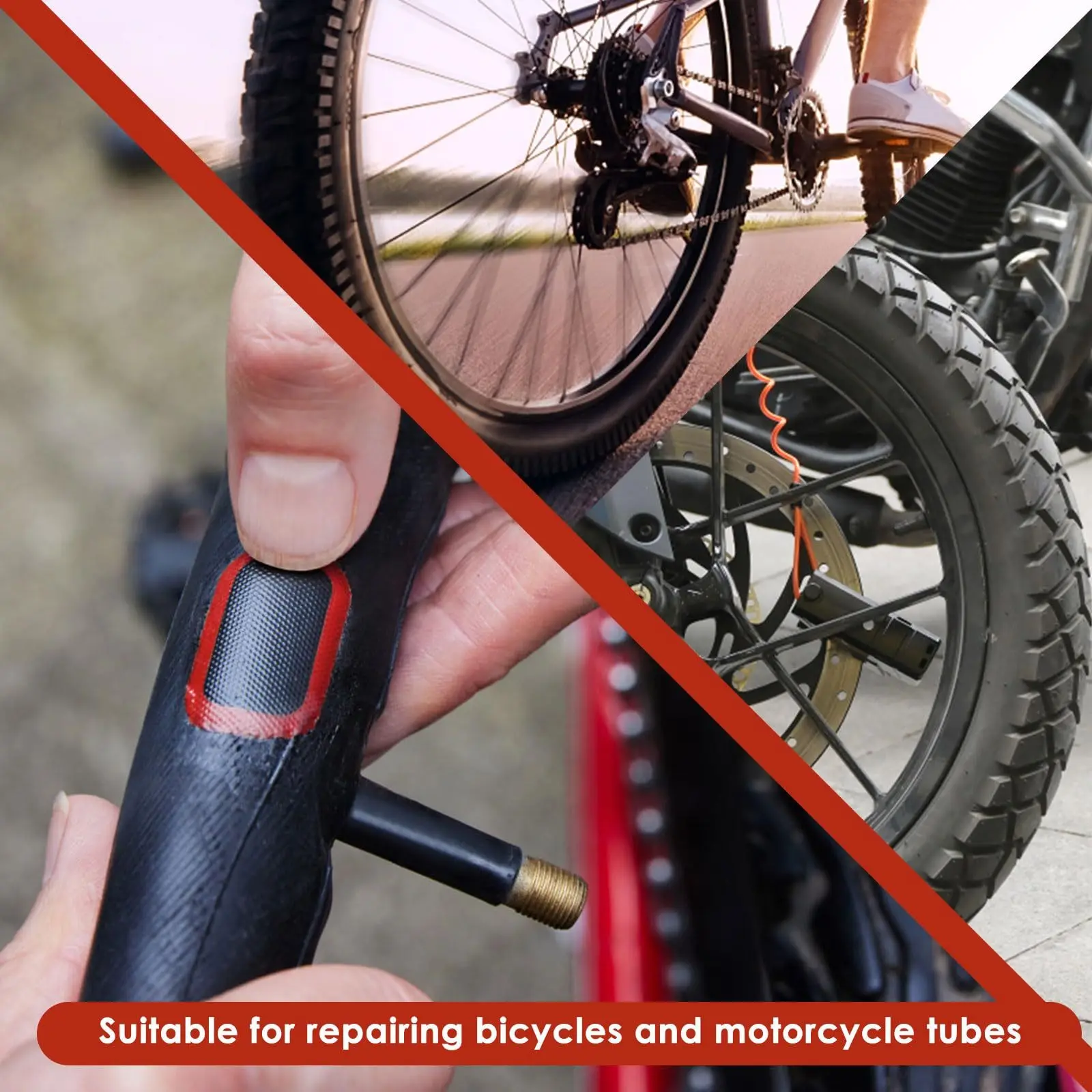 

Bicycle Tire Repair Tool Set, Bicycle Cold Patching Glue, Tire Prying Rod, Glue-free Tire Repair Sheet, Tire Repair Tool Box