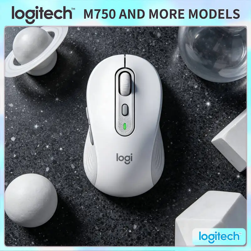M750 Signature Mouse - 90% Click Noise Reduction, Anti-Slip Grips, 24-Month Battery, PC Tablet Compatible