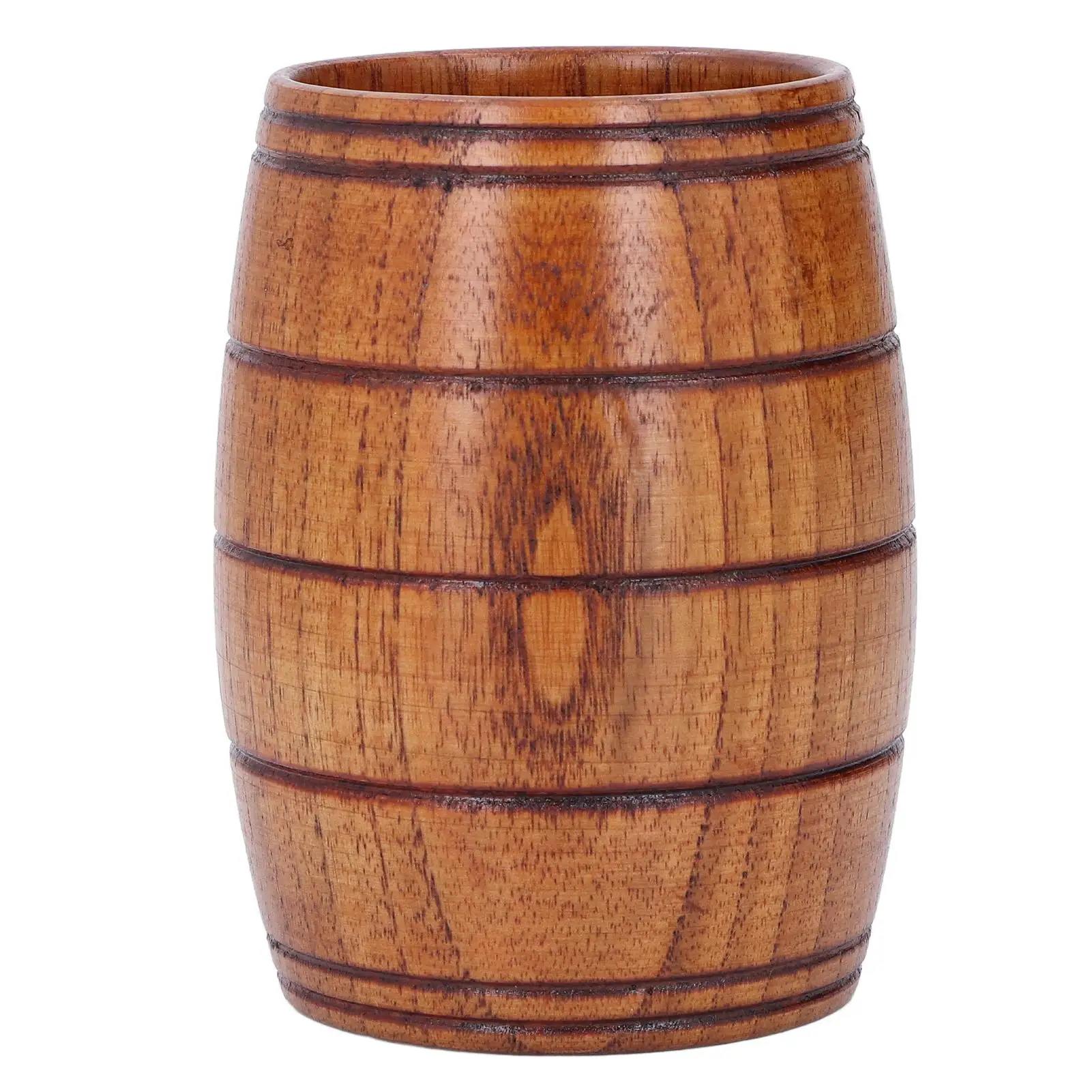 Sour Jujube Wood Beer Cup 210ml Multi Functional Barrel Shaped Wooden Drinking Beer Tea Cup