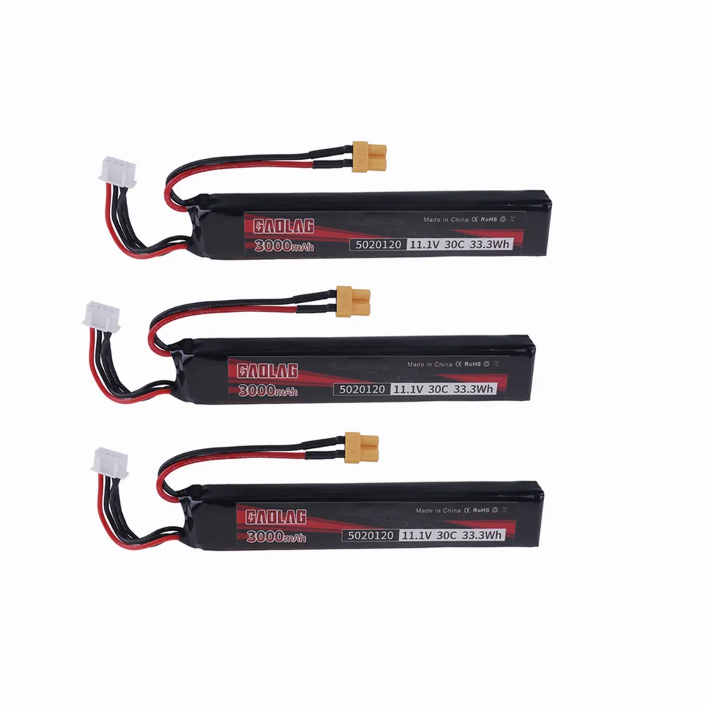 Wasserpistole Airsoft LiPo Akku 3S 11,1V 3000mAh 5020120 T/Kleiner Tamiya-Stecker für Airsoft BB Air Pistole Elektrospielzeug Pistolen Teile