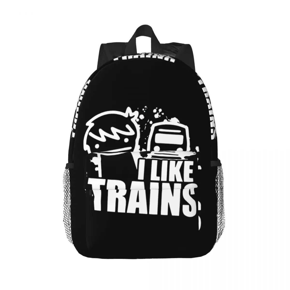 

ASDF I LIKE TRAINS Backpack Middle High College School Student Bookbag