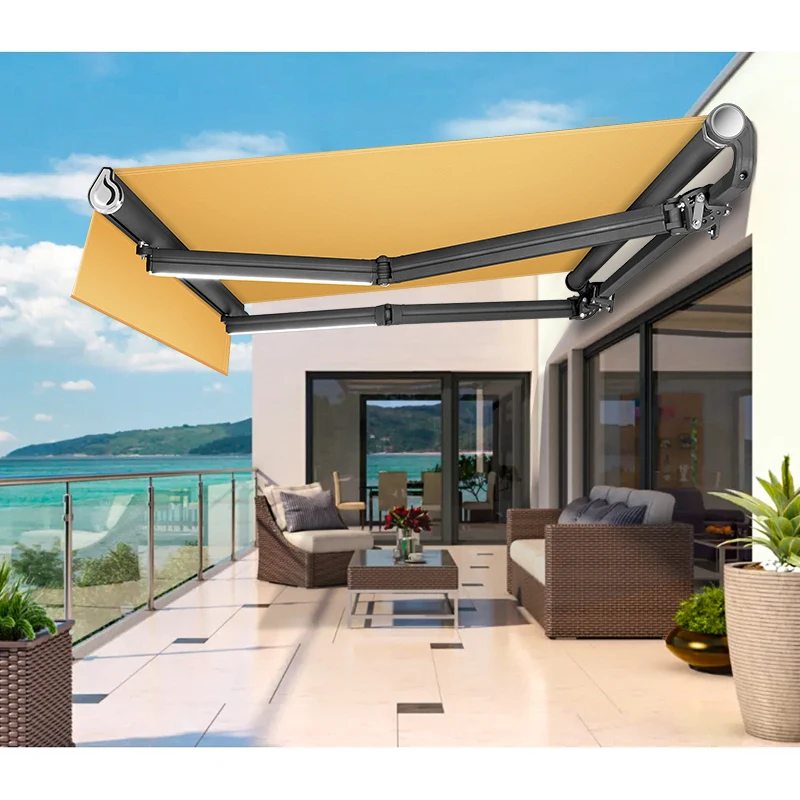 ATV&UTVManual Telescopic Foldable Retractable Arm Awning 6M 4M Electric Motorized Aluminum Alloy for Patio Manual Retractable Aw
