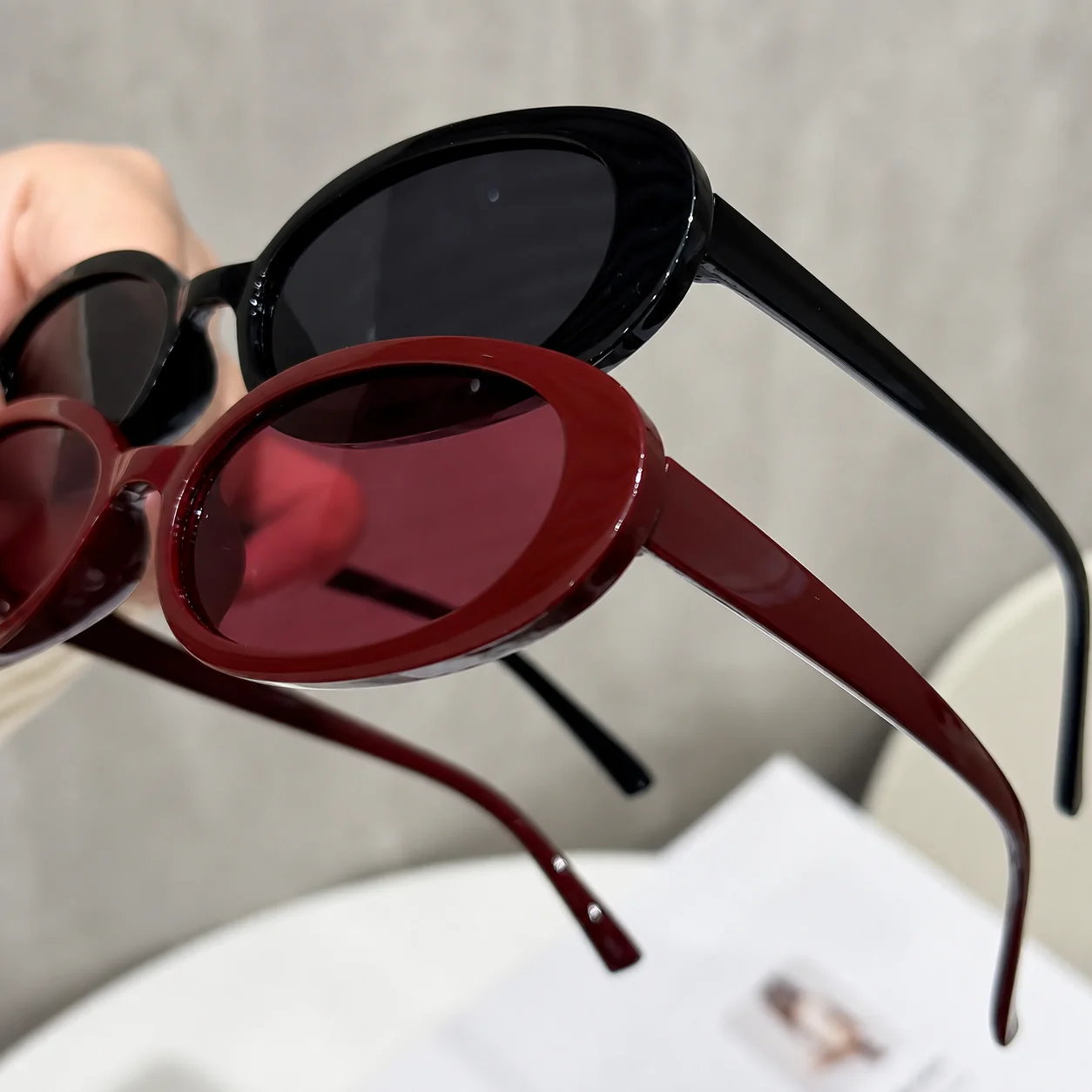 Unisex Sunglasses Smooth Retro Oval Sunglasses Uv400  Sunglasses Multiple Color Options For Holiday Travel Driving