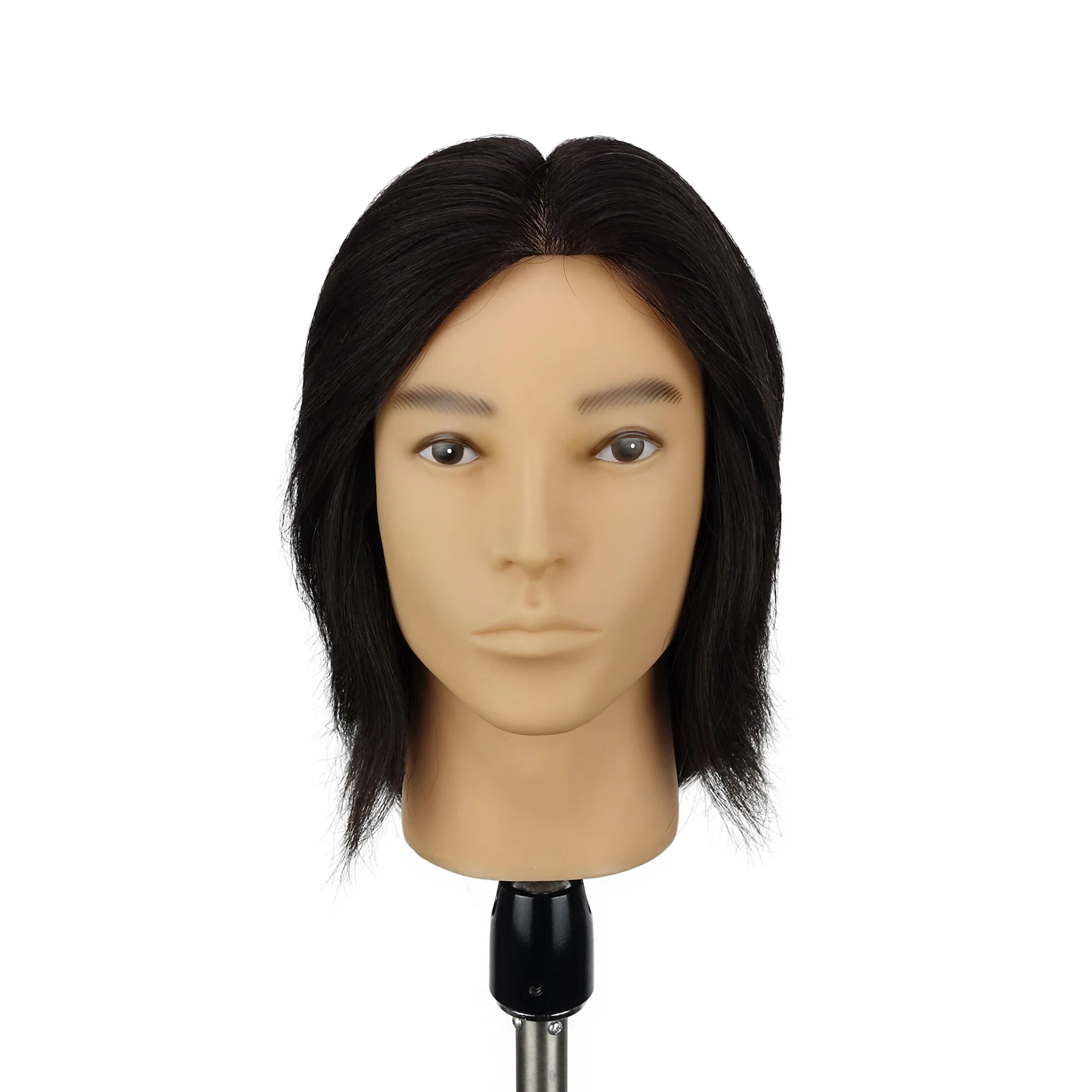 

Mannequin-Head with 20CM 100% Black Human Hair Training Head Male Mannequin Training Doll Head Wig Head