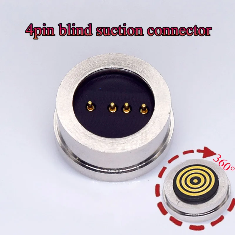 

4Pin Male Female 360 ° Blind suction Waterproof Magnetic Pogo Pin Connector Spring Loaded DC Signal Transmission Charging