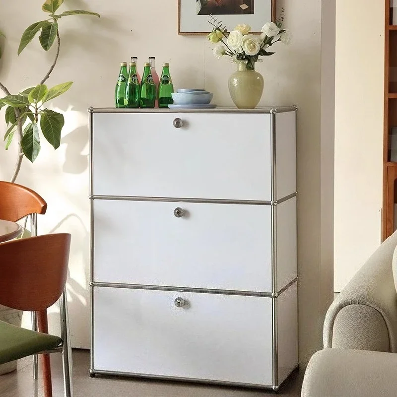 living room cabinets simple stainless steel multi layer storage dressing module Storage locker Dresser shoe cabinet tvstand home