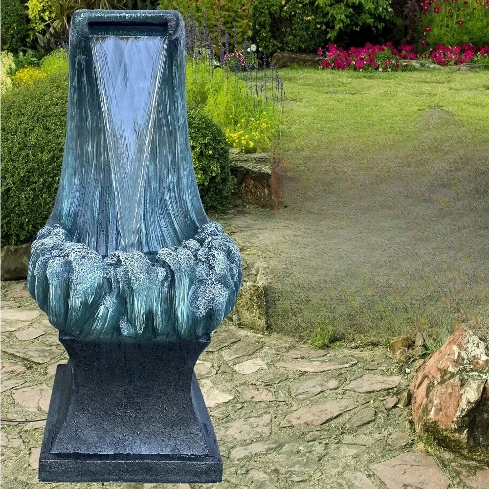 

# Для фонтана Ocean Wave со светодиодной подсветкой, на открытом воздухе/в помещении — отлично подходит для любителей океана и серферов — высота 40 x 18 дюймов, фонтан