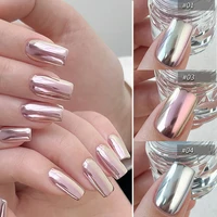 Polvo Cromado Aurora con Efecto Espejo para Uñas, Polvo Metálico Moonlight para Manicura, Polvo Cromado para Decoración de Uñas 0.3g