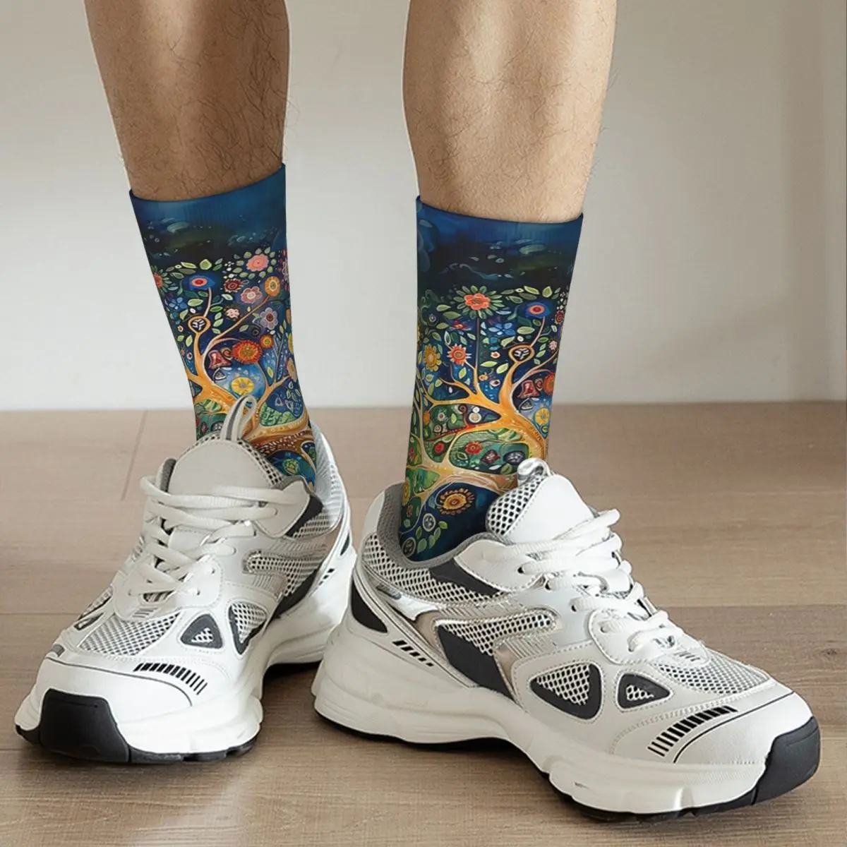 Colorful Tree Of Life Yggdrasil Socks Harajuku High Quality Stockings All Season Long Socks for Unisex Valentine's Day Gifts