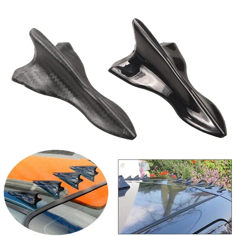 

10Pcs Universal Carbon Fiber Design-Looking Flexible PP Evo-Style Roof Shark Fins Spoiler Wing Kit Vortex Generator