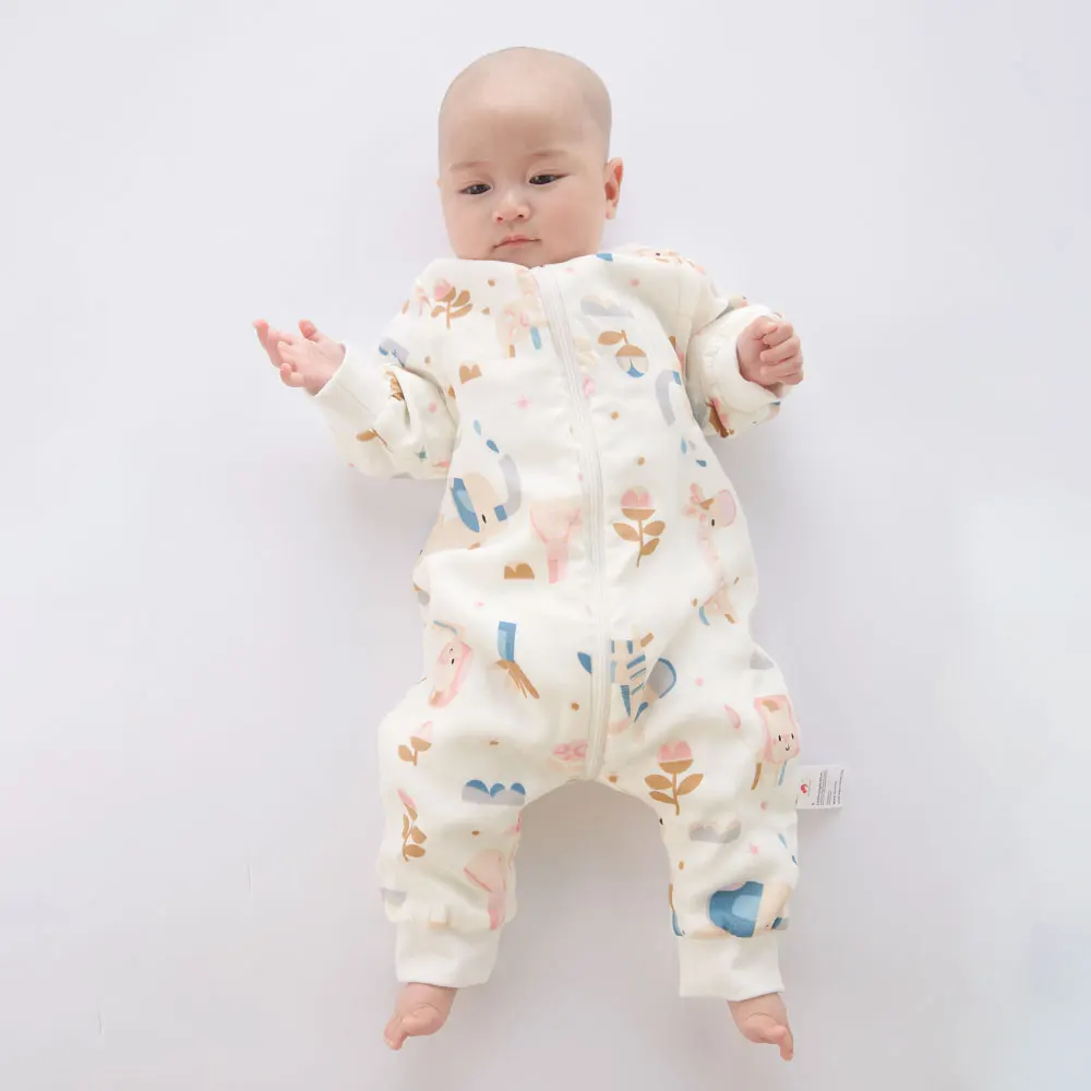Sleeping Bag For Babies 6 Months Girls Jumpsuit With Removable Sleeves Spring Autumn Cartoon Sleepsack Blanket Sleeper Pajamas view 2