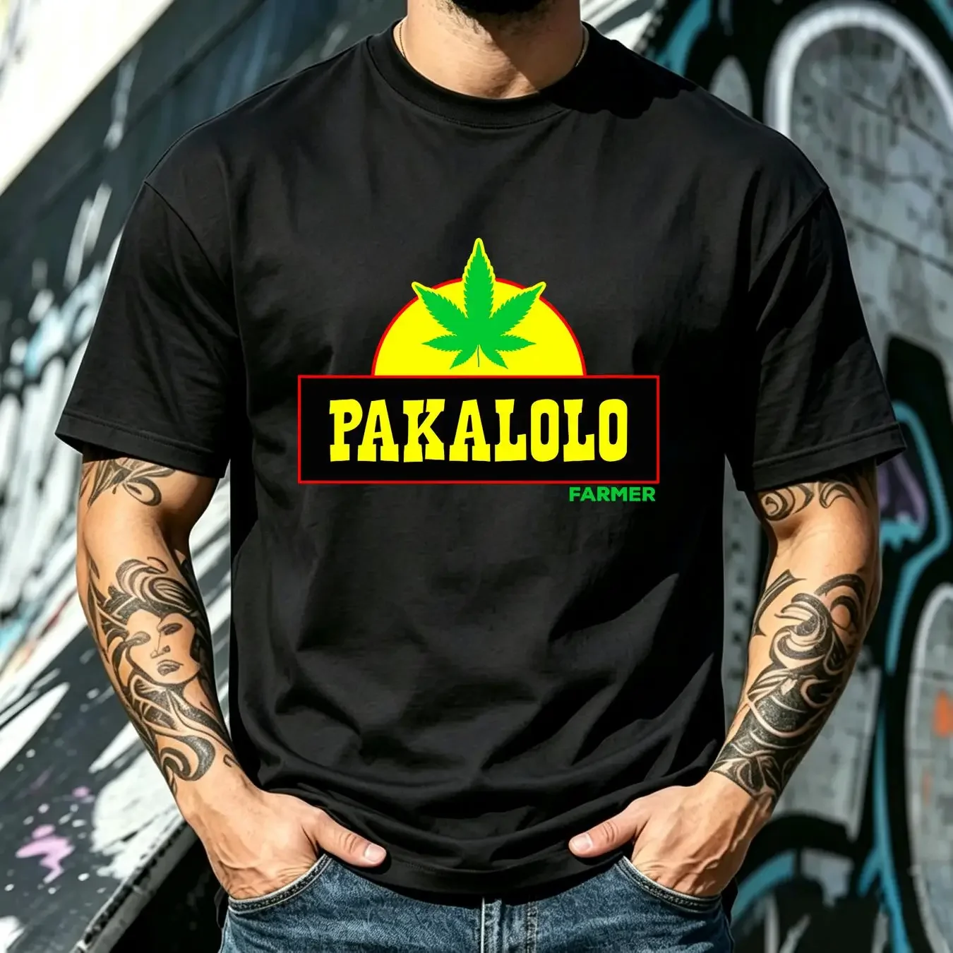 washed T Shirt Pakalolo Hawaiian Farmer Pot Leaf Baseball cap Snapback Caps Knitted Hat vintage Washed Versatile Stretched Soft