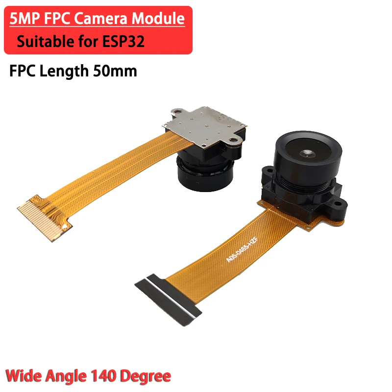 50mm FPC długość 5MP MIPI DVP moduł kamery OV5640 2K wysokiej rozdzielczości szeroki kąt 140 stopni nadaje się do ESP32