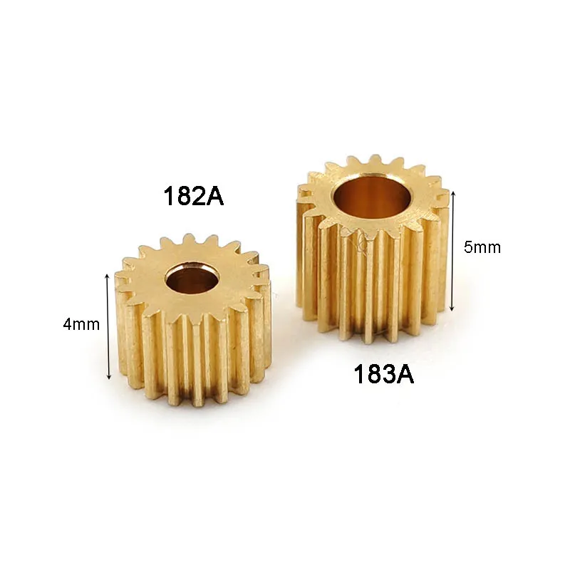 18Z 0.3M Copper Gear OD=6mm 18 Teeth 1.5/2mm Hole Tight Small Modulus Pinion 182A 181.5A 183A