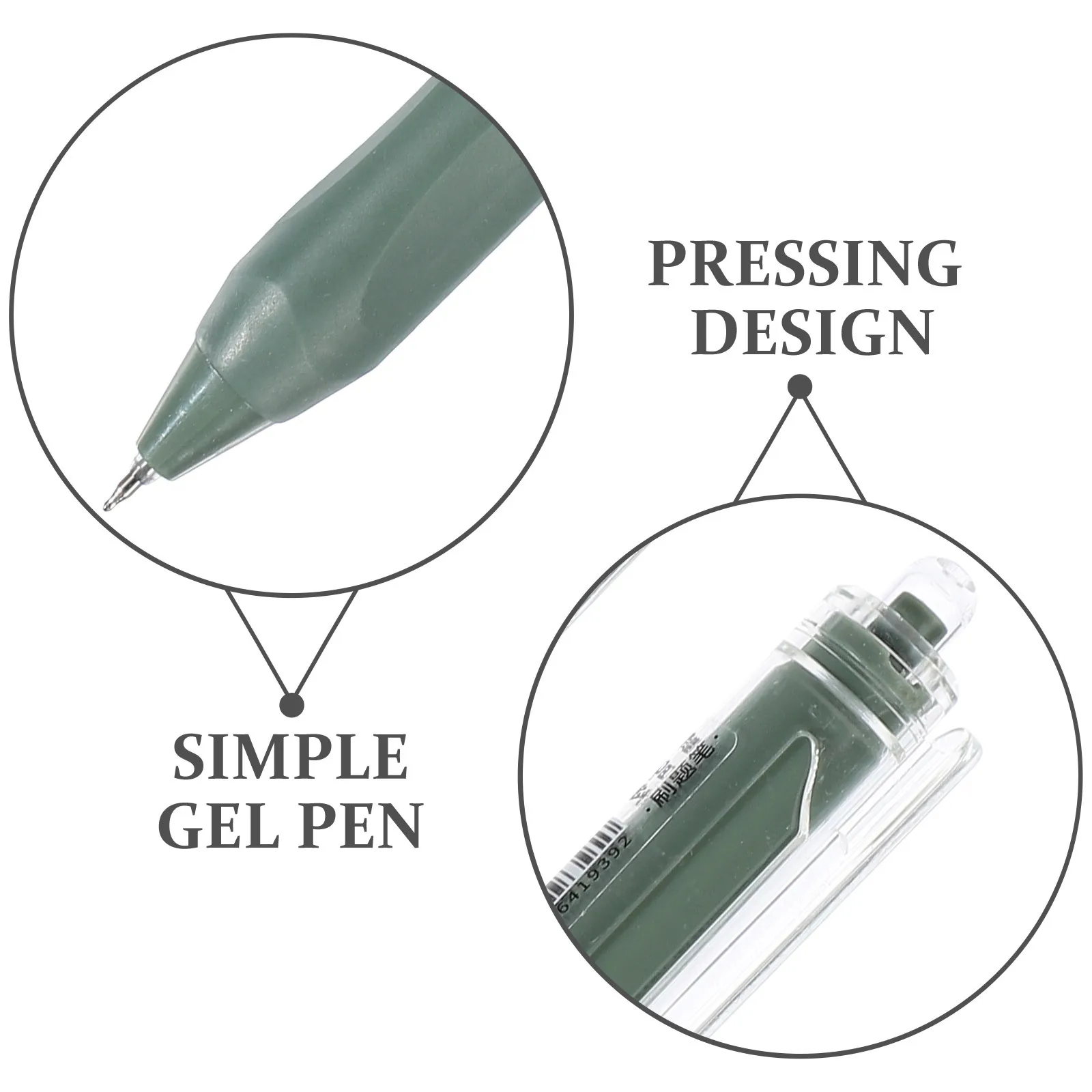 

5Pcs Student Gel Pen Press Type Simple Smooth Writing Tools for School Office Gel Pen Writing Tools School Supplies