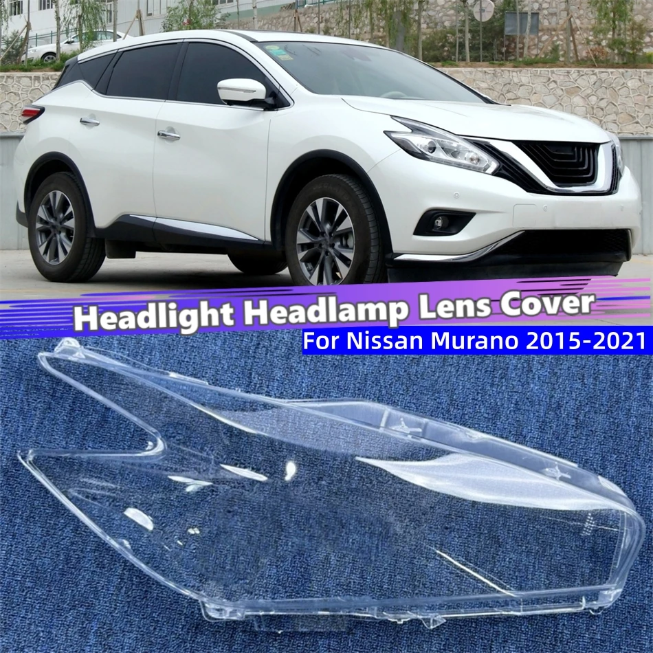 For Nissan Murano 2015 2016 2017 2018 2019 2020 2021 Car Accesorries Polycarbonate High Gloss Fully Transparent Lampshade Caps