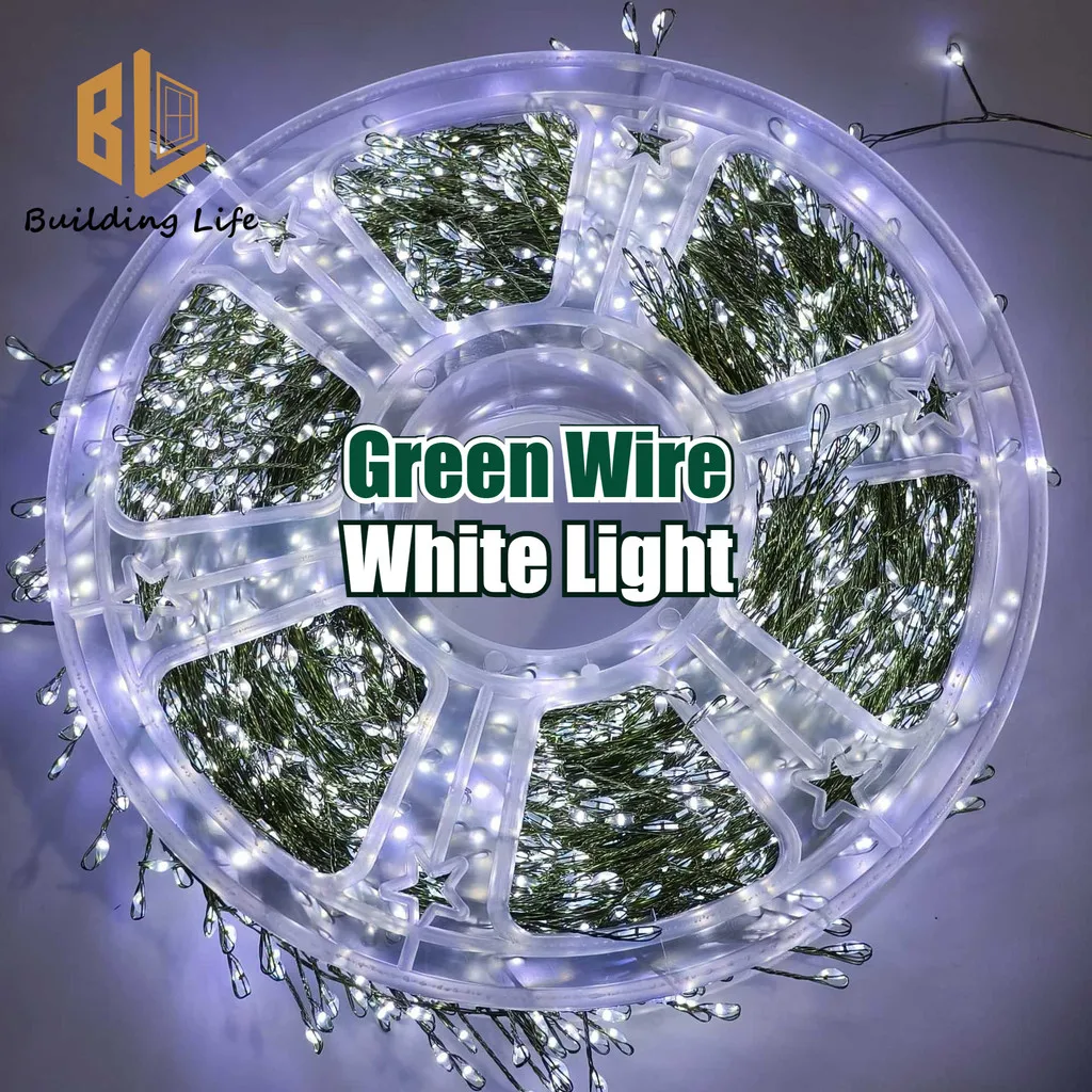 

Extra Long 600-2000 LED Christmas Lights Firecracker String Lights for Christmas Tree Decoration 31V Plug in Waterproof with Rem