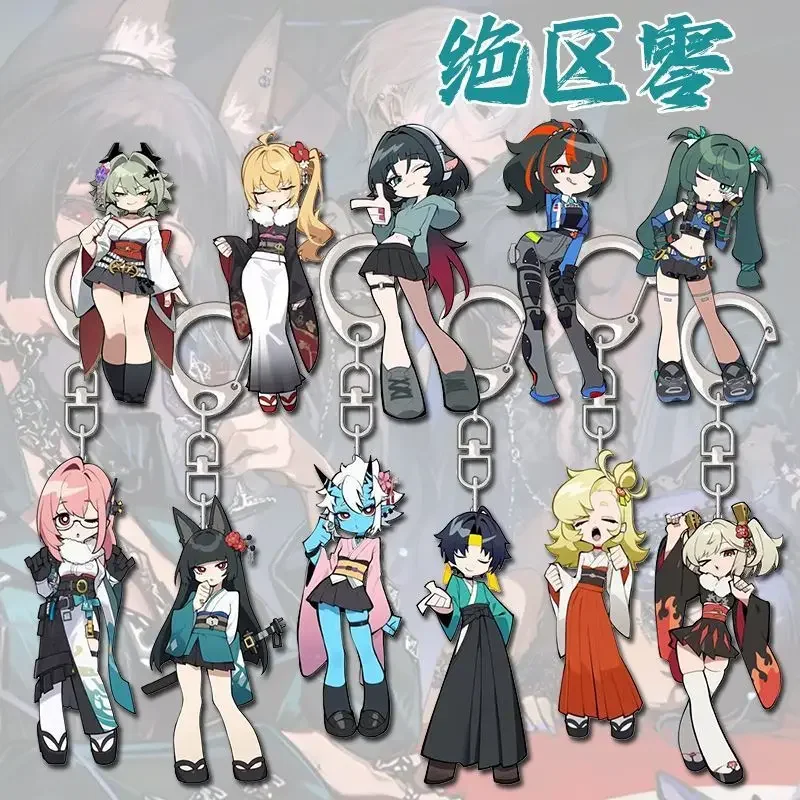 Zenless Zone Zero Cute Long Legs Style Women Men Jewelry Acrylic Keychain Characters Figures Key Chain Cosplay Accessories Gift