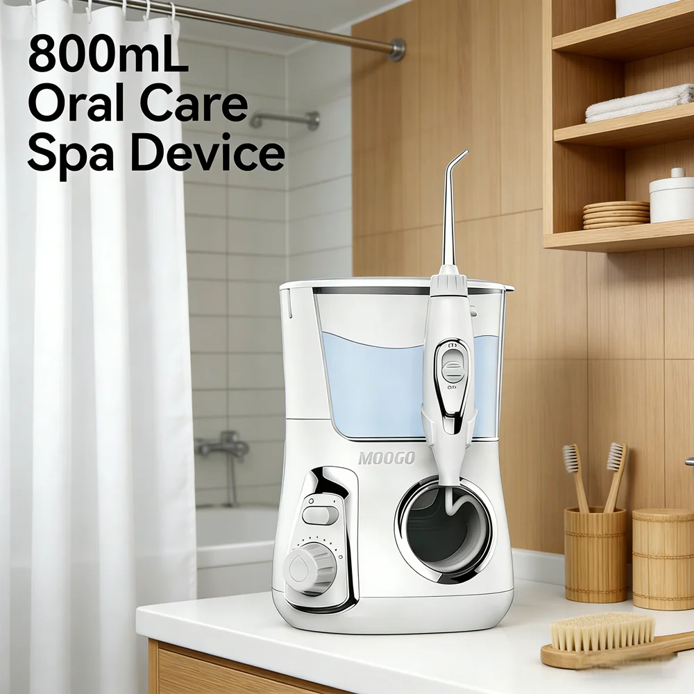 

Настольный стоматологический водный спа-иригатор, 10 режимов, 5 насадок, домашнее профессиональное устройство для ухода за полостью рта, глубокая чистка зубов и свежее дыхание T