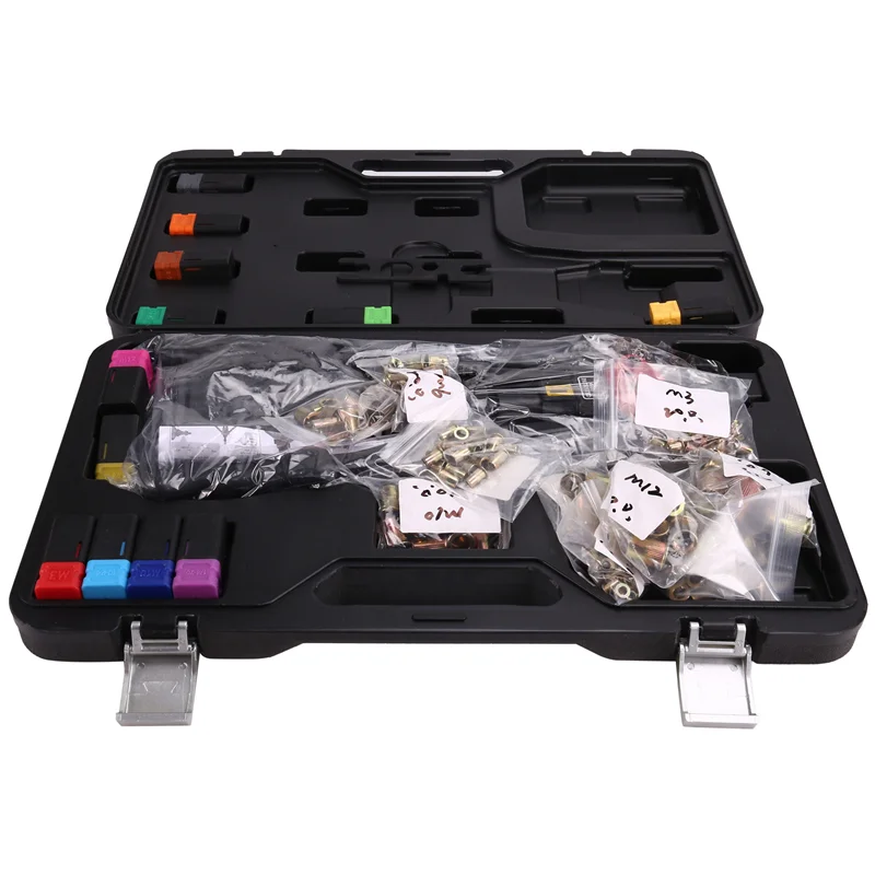 ABPP-Strumento per dadi per rivetti Kit di strumenti per rivetti da 16 pollici con 11 mandrini metrici e SAE Kit di assortimento di dadi per rivetti da 176 pezzi e custodia per il trasporto robusta