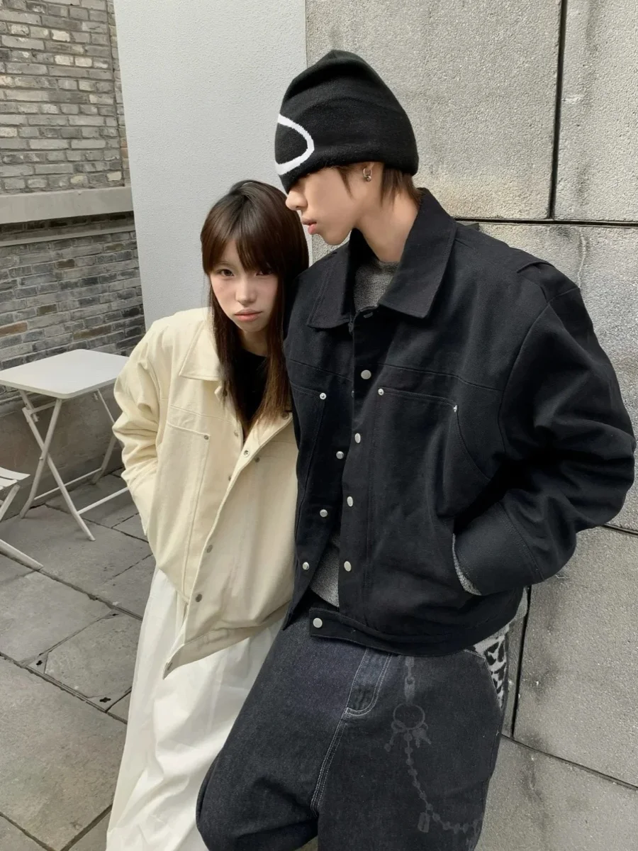 

Cleanfit Canvas Jaet Men's Loose Workwear American Retro Sle Spring Autumn New Model Youth Faion Casual Straight Leg Jeans