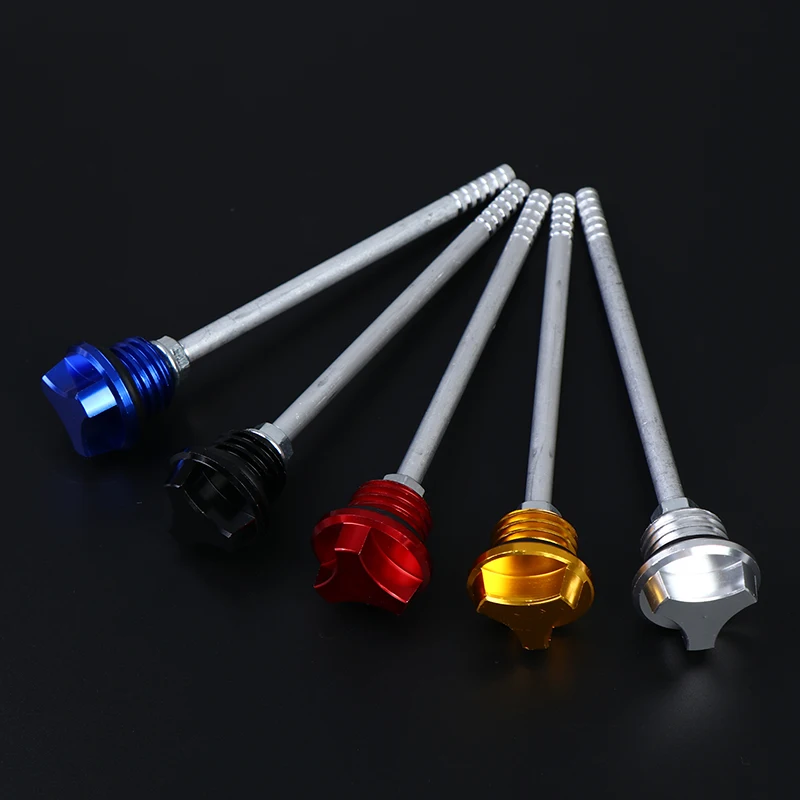 Motorcycle Engine Oil Dipstick Cap Plug Oil Level Dipstick CNC Aluminum Engine Level Indicator Motorcycle Accessories
