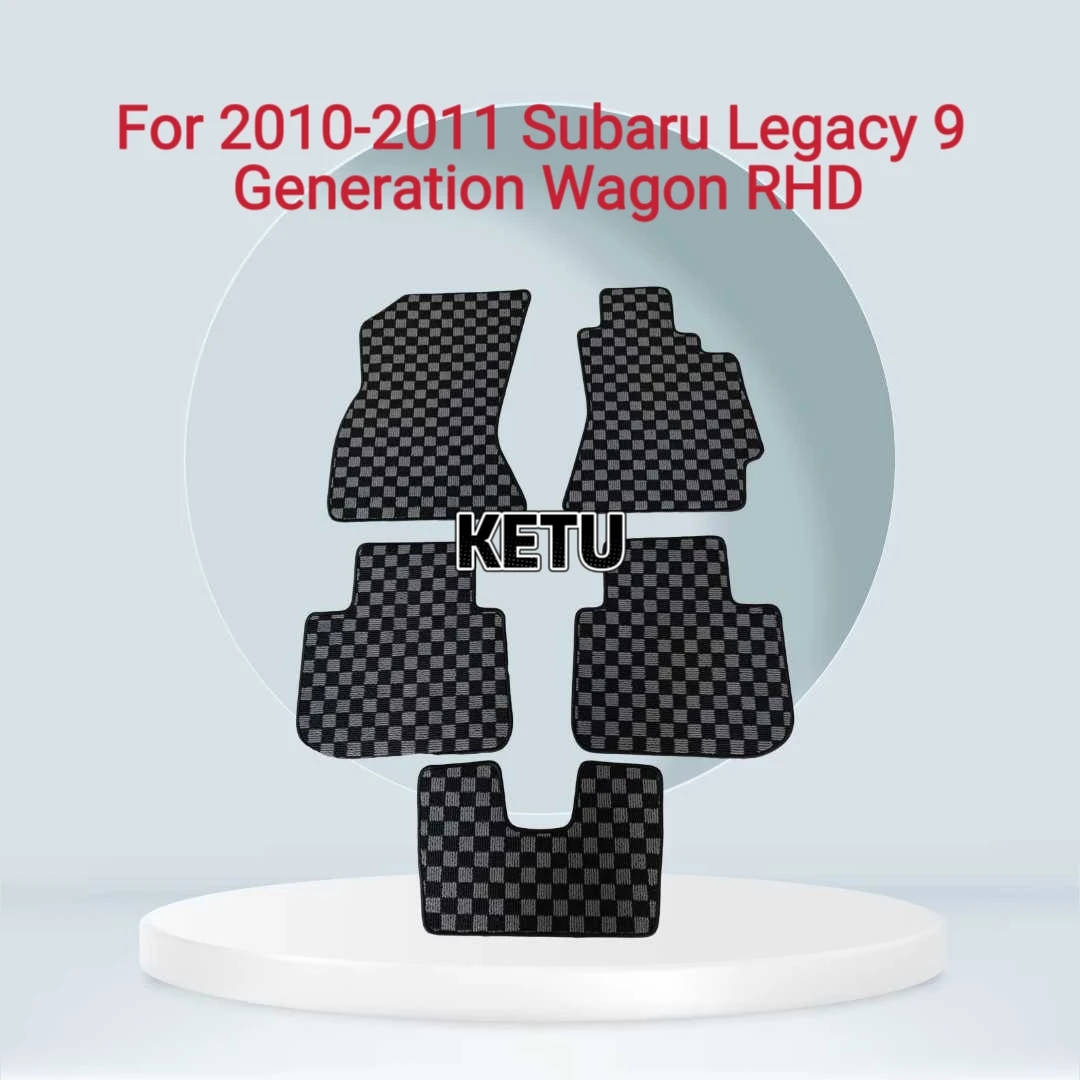For 2010‑2011 Subaru Legacy 9 Generation Wagon RHD Custom Fit Checkerboard Car Floor Mats All‑Weather Protection