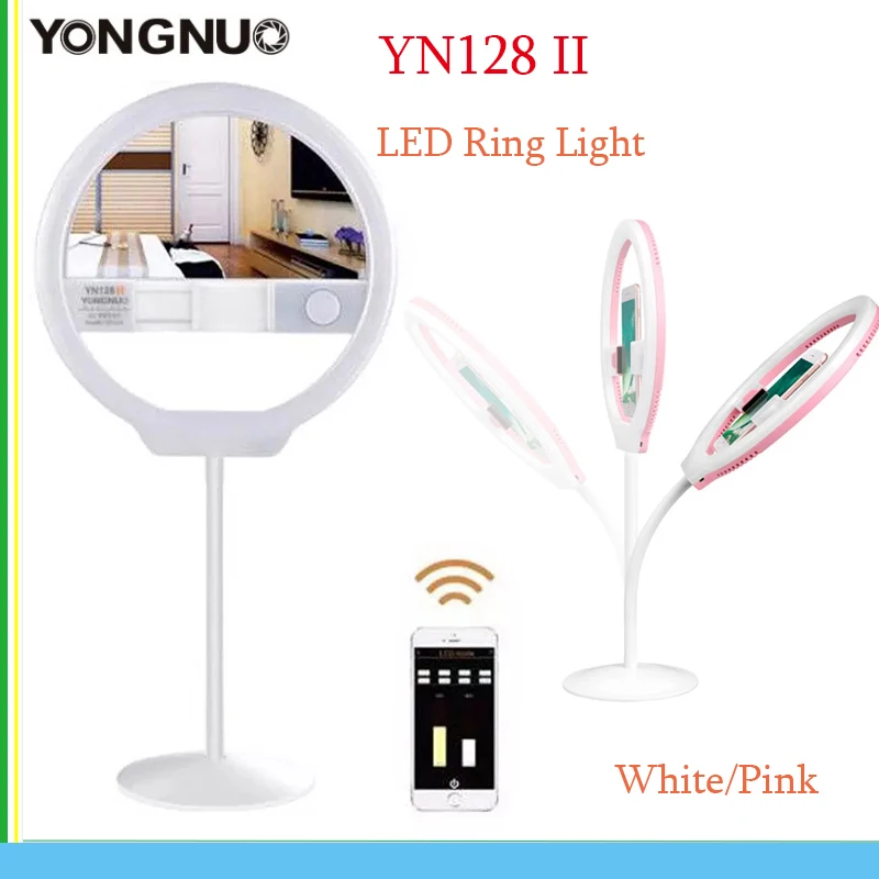 

YONGNUO YN128 II Photography LED Ring Selfie Light LED Ring Light Bicolor Beautify LED Light Dimmable Live Stream Video Lighting