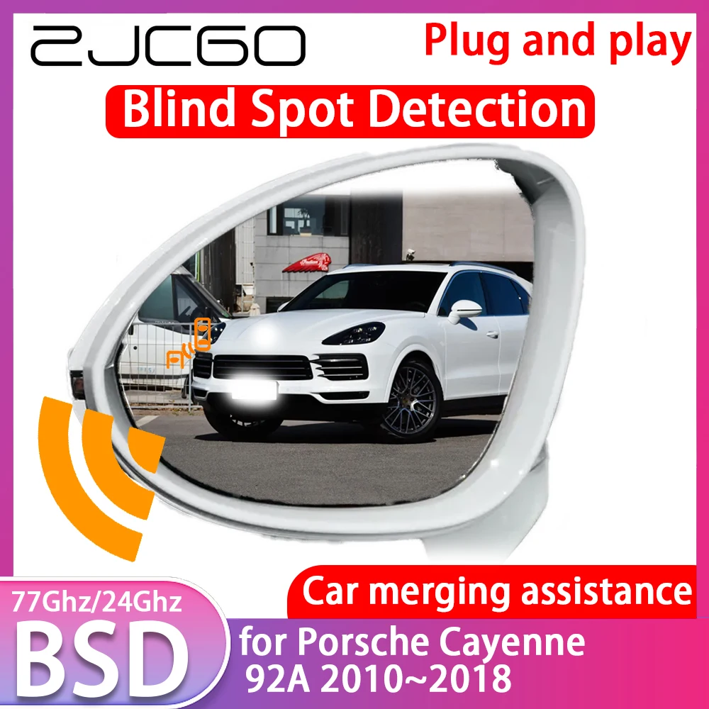 ZJCGO for Porsche Cayenne 92A 2010~2018 Blind Spot Detection Car BSD BSA BSM System Driving Warning Radar Alert Mirror