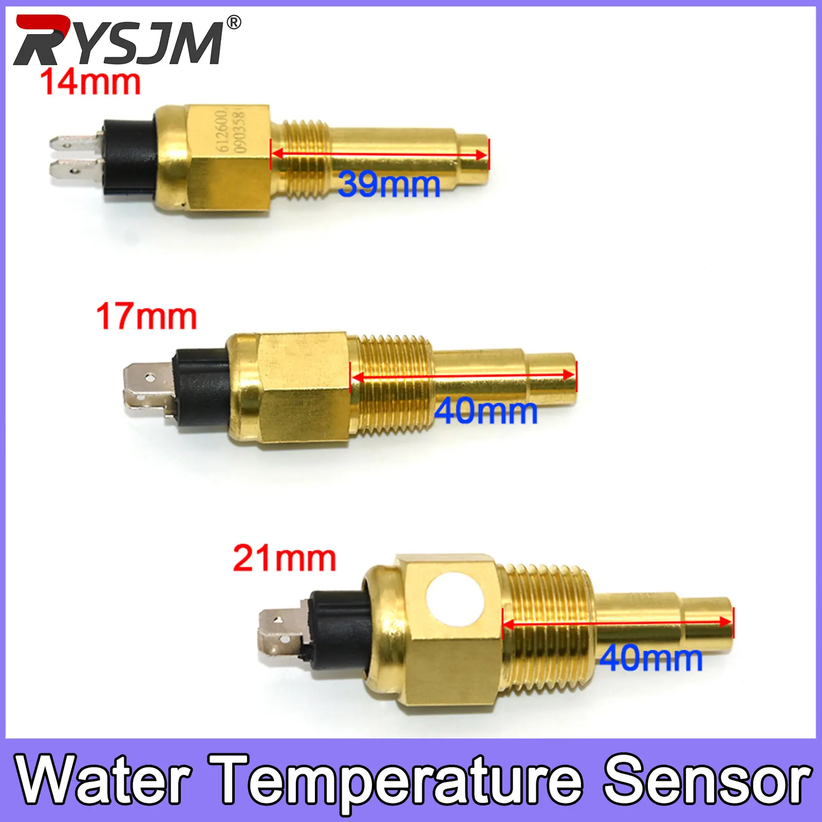 14mm 17mm 21mm Water Temp Sensor Diesel Engine Water Temperature Sensor 120C Alarm Generator Part Origin Electric Sensor