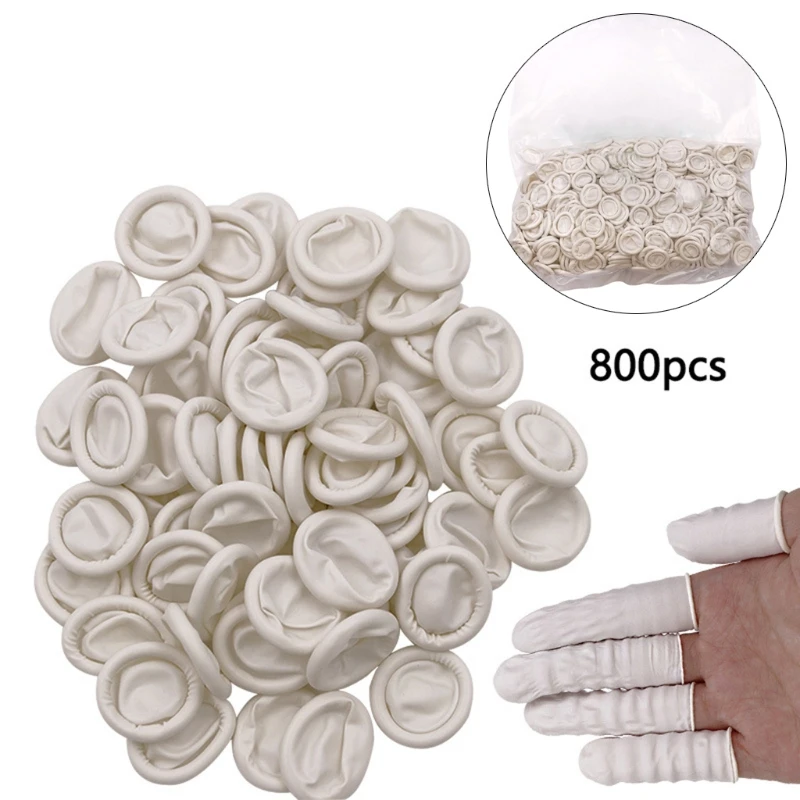 800 Pcs Anti-Statische Wegwerp Schoonheid Vinger Babybedjes Duurzaam Natuurlijke Latex Vinger Cover Praktische Ontwerp Make Hand Protector U90D