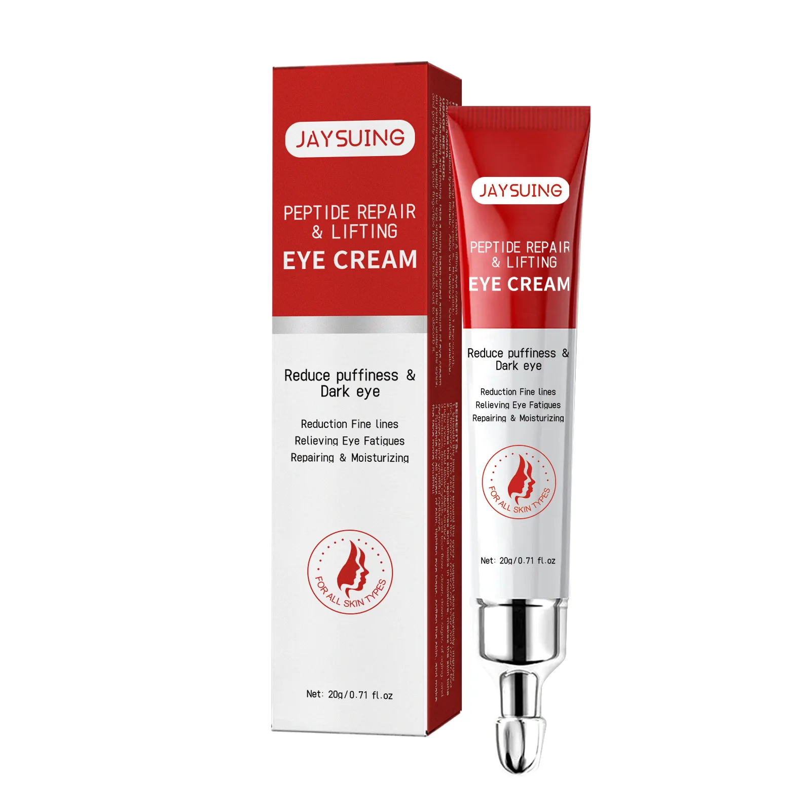 Peptide Lifting Eye Cream Reduce Puffiness Dark Circles Moisturizing Fade Fine Lines Anti-Agi-ng Repairing Wrinkles Eyes Cream