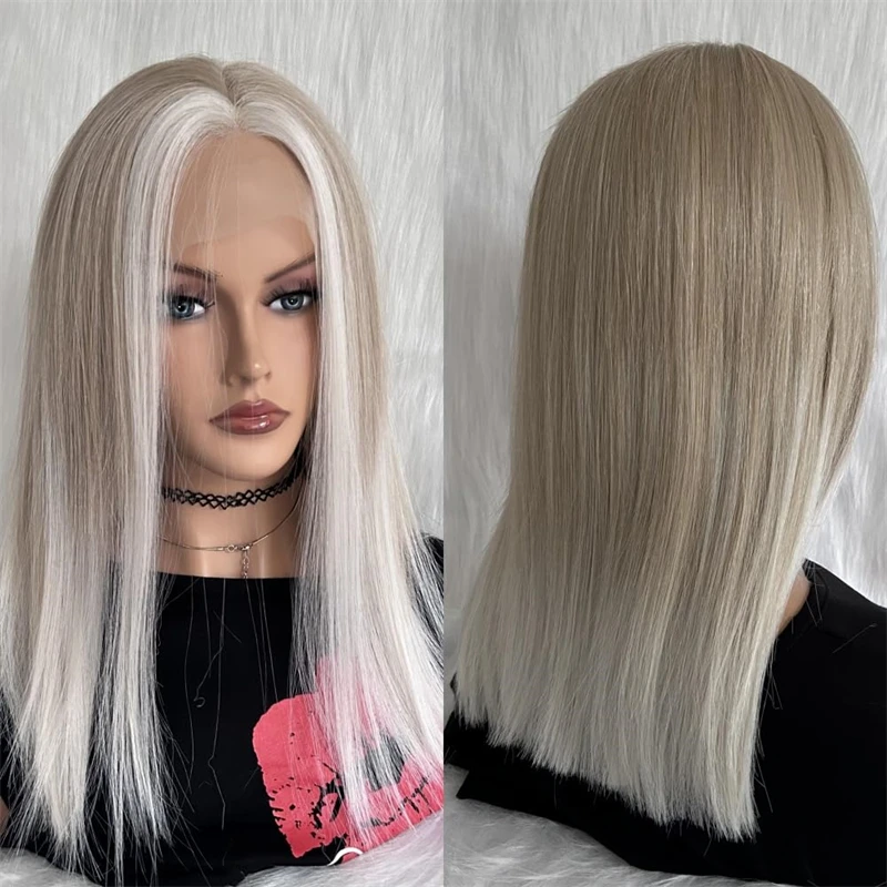 

Futura Bob Lace Frontal Wigs Synthetic Hair Wigs for Women Transparent Lace Wigs Ombre Blonde Short Lady Wig Good Quality Hairs