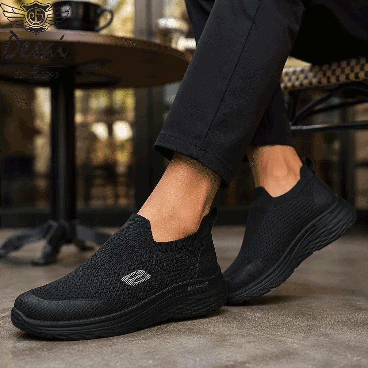 Desai Herren 2026 Herbst Slip-On Mesh Freizeitschuhe Weiche Dicke Sohle Sneakers Schulbedarf Studenten Alltag Outdoor – Detail 12