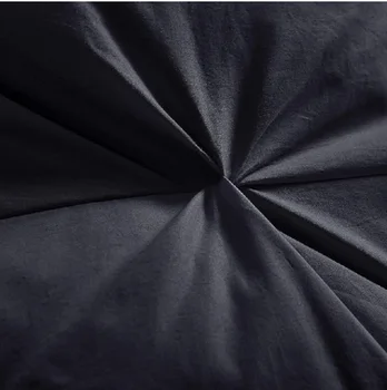 奢華四季鵝絨纖維被芯,加州特大號,精緻褶皺設計,優質布料 10 最佳銷售 黑色被褥套裝 - №9