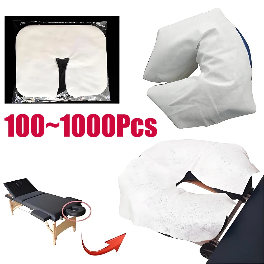 

100-1000pcs Disposable PP Headrest Pillow Paper Beauty Spa Salon Bed Table Cover Massage Face Cradle Table Head Rest Cover