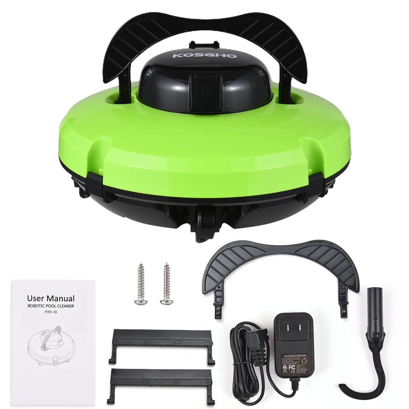 Cordless Robotic Pool Cleaner Pool Vacuum with Dual Motors Self Parking for Flat Ground Pools