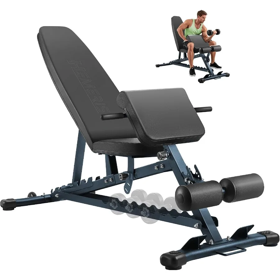 Adjustable Weight Bench with 7-Backrest & 3-Seat Positions, 2.2