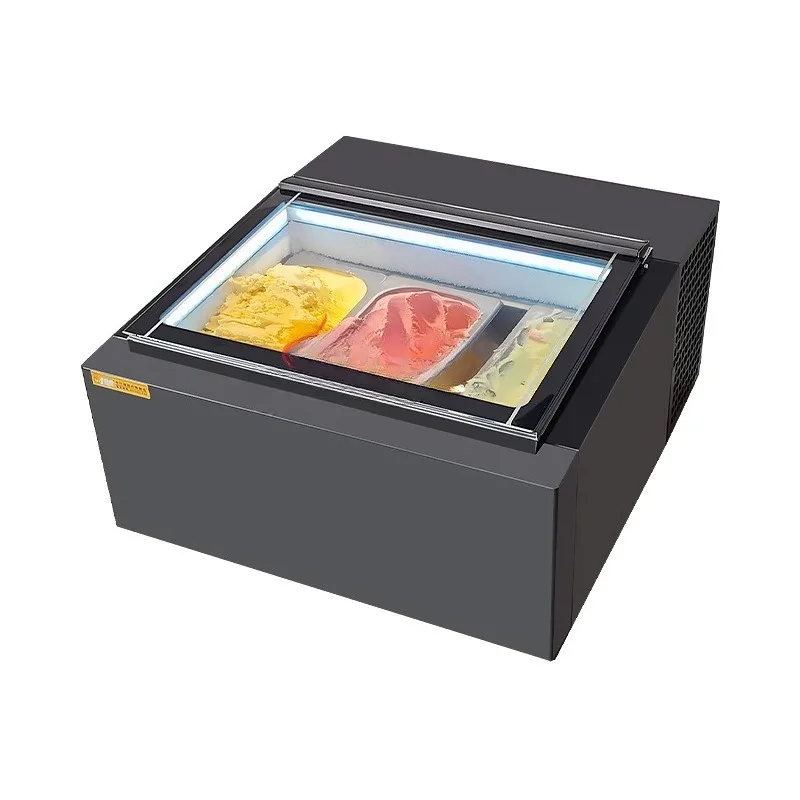 Display Freezer Ice Cream Ball Buffet Shop Embedded Bar